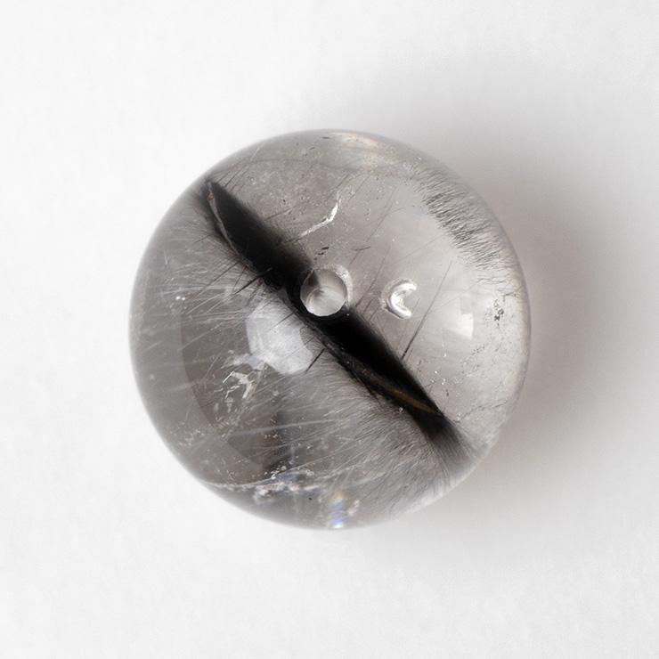 最高品質の白金色ルチル【一点もの】プラチナルチルクォーツ 12mm |  | 02