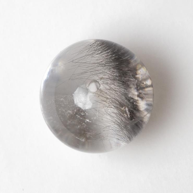 最高品質の白金色ルチル【一点もの】プラチナルチルクォーツ 12mm |  | 01