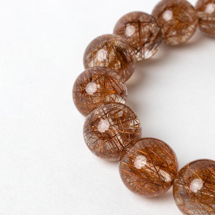 ☆4/30まで値下 美麗【レッドルチルクォーツ】13mmブレスレット 【公式