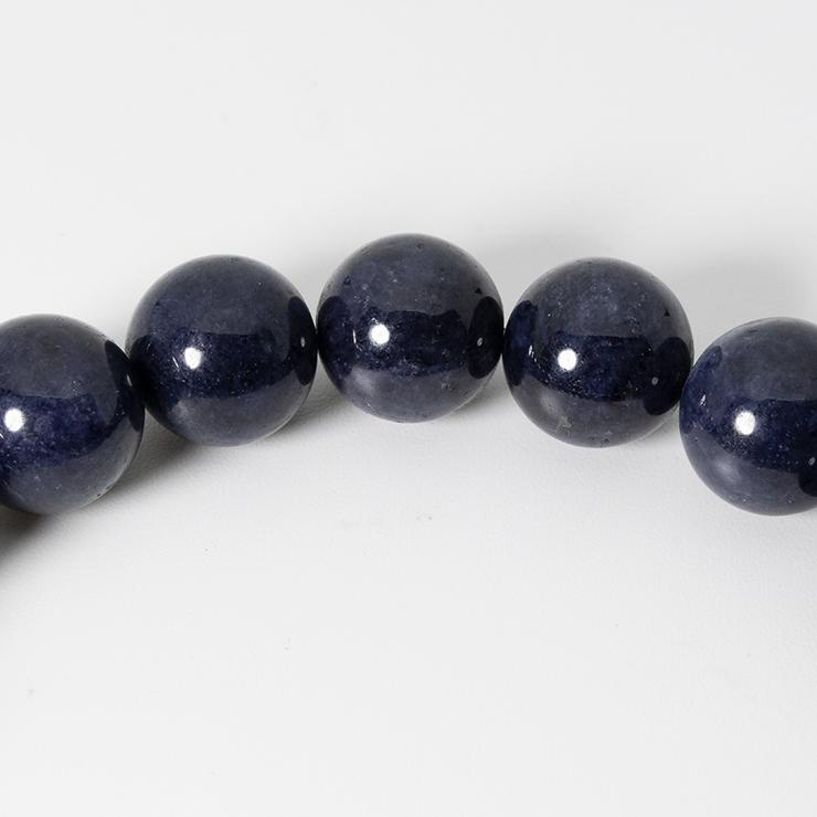 【一点もの】サファイア10mm シンプルブレスレット【鑑別書付き】の画像