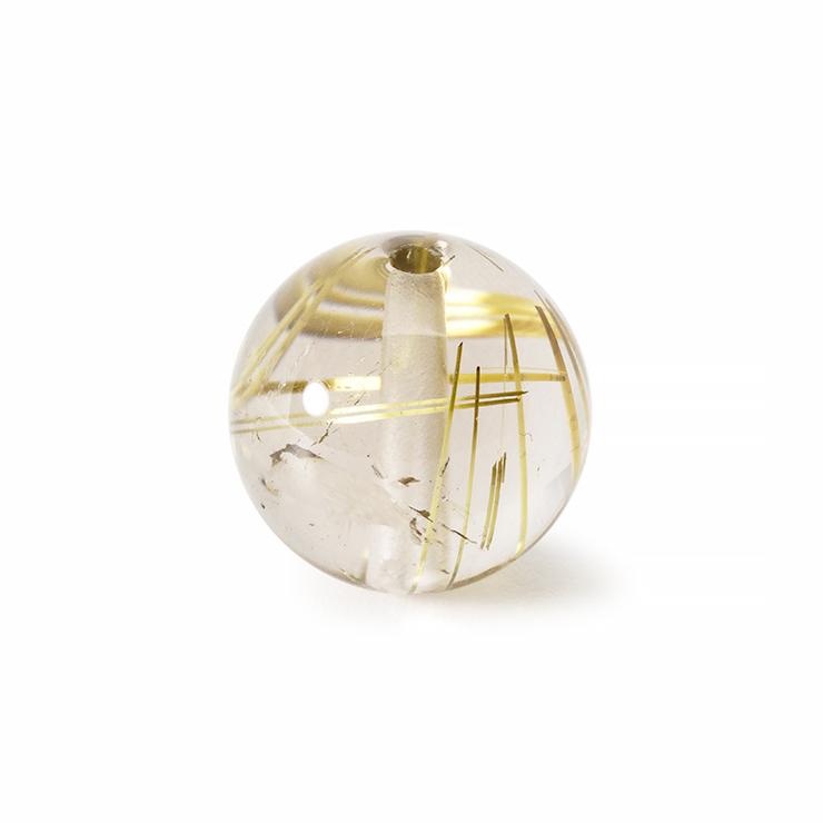 売約済み　タイチンルチル　タイガータイチンルチル　天然石　パワーストーン 一点もの】タイチンルチルクォーツ 12mm パワーストーン/天然石/ギフト