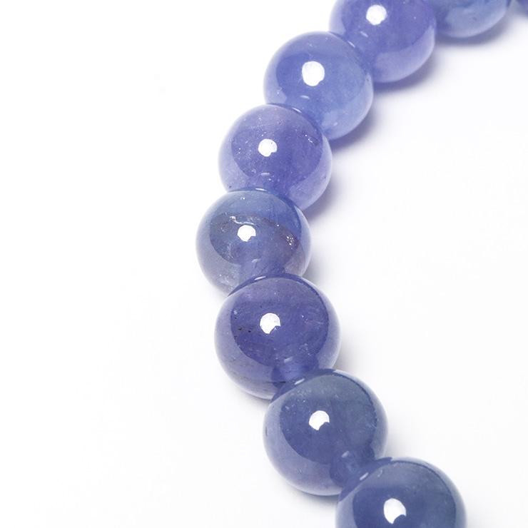 一点もの】タンザナイト8mm シンプルブレスレット【鑑別書付き