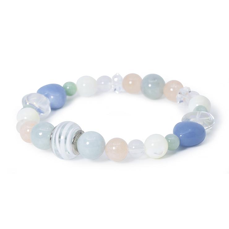 【一点もの】ベネチアンビーズ・翡翠 デザインブレスレット | 