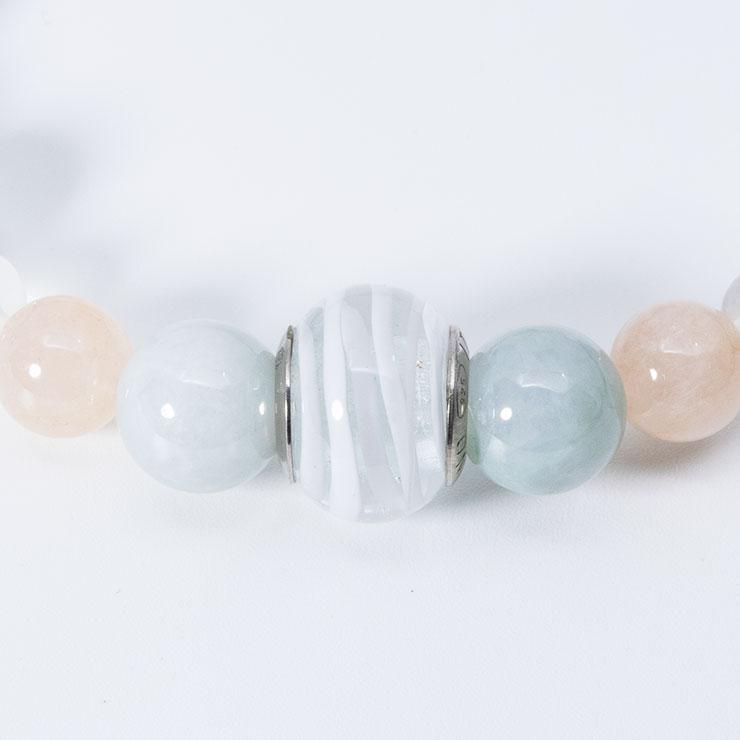 【一点もの】ベネチアンビーズ・翡翠 デザインブレスレット |  | 01