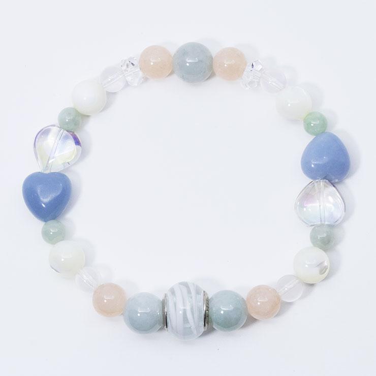 【一点もの】ベネチアンビーズ・翡翠 デザインブレスレット |  | 02