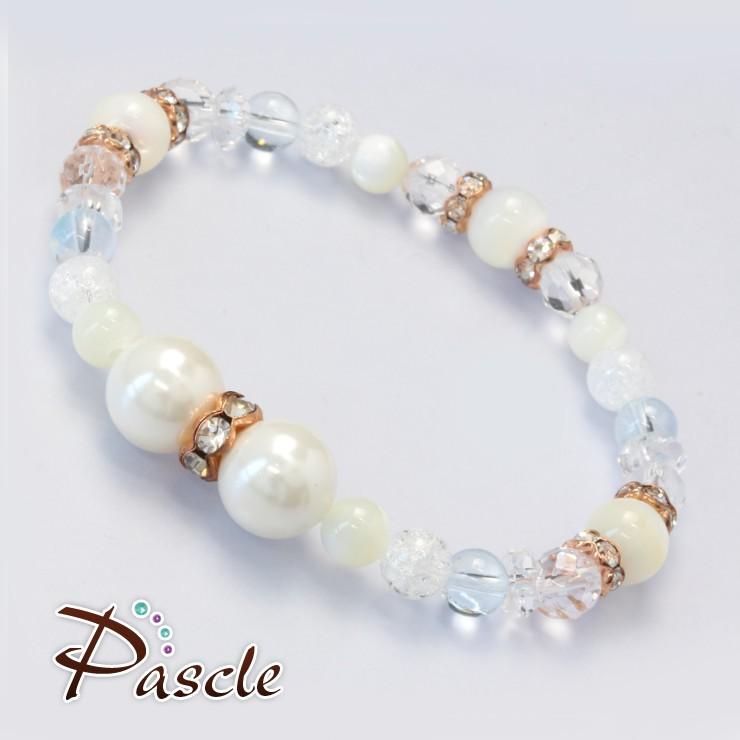パール・ブルートパーズ デザインブレスレット |  | 01