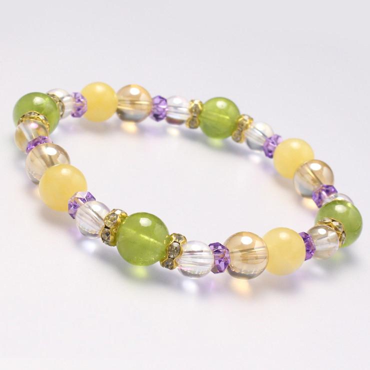 ペリドット・アラゴナイト デザインブレスレット | 