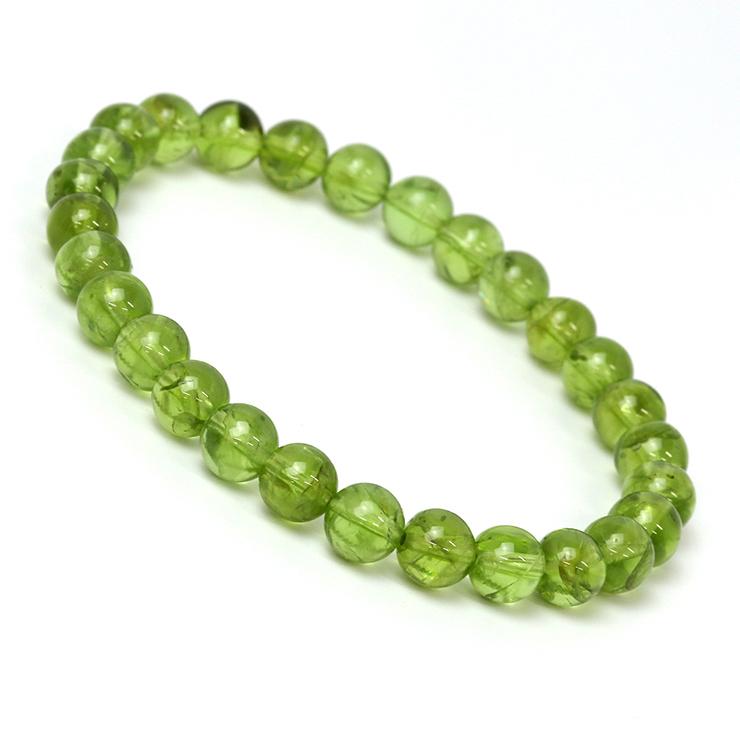 ペリドット6mm シンプルブレスレット | 