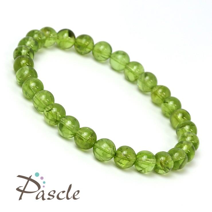 ペリドット6mm シンプルブレスレット |  | 01