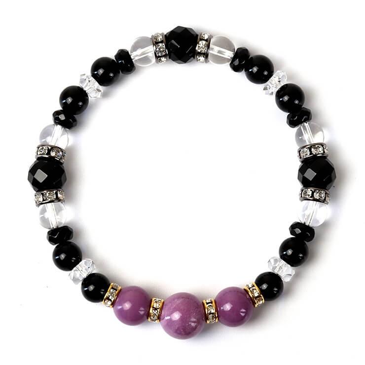 フォスフォシデライト・ブラックオニキス デザインブレスレット |  | 03