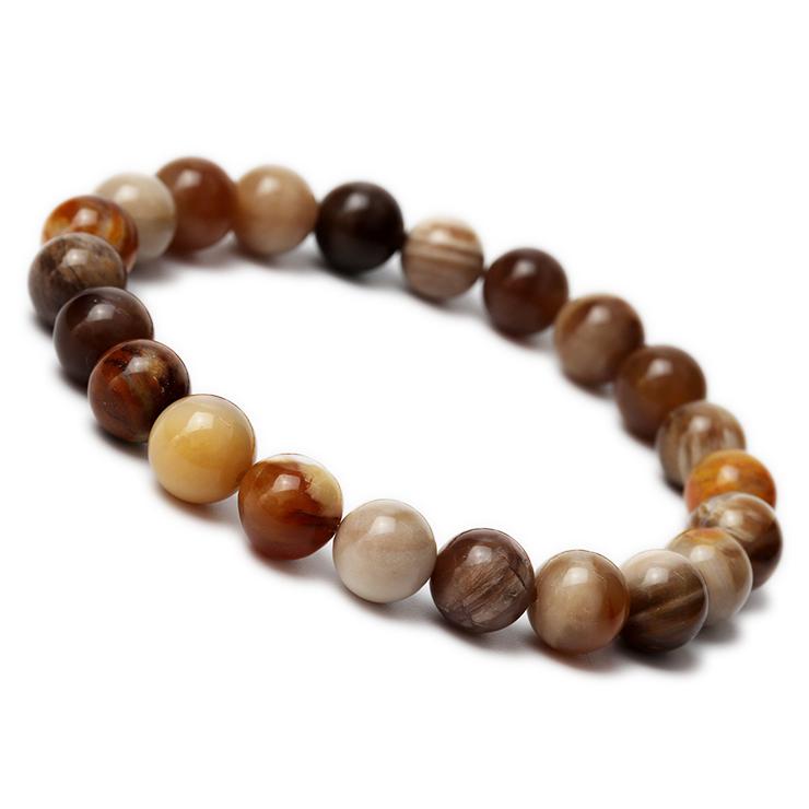 ペトリファイドウッド8mm シンプルブレスレット | 