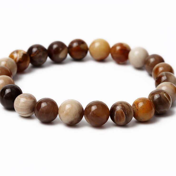 ペトリファイドウッド8mm シンプルブレスレット |  | 02