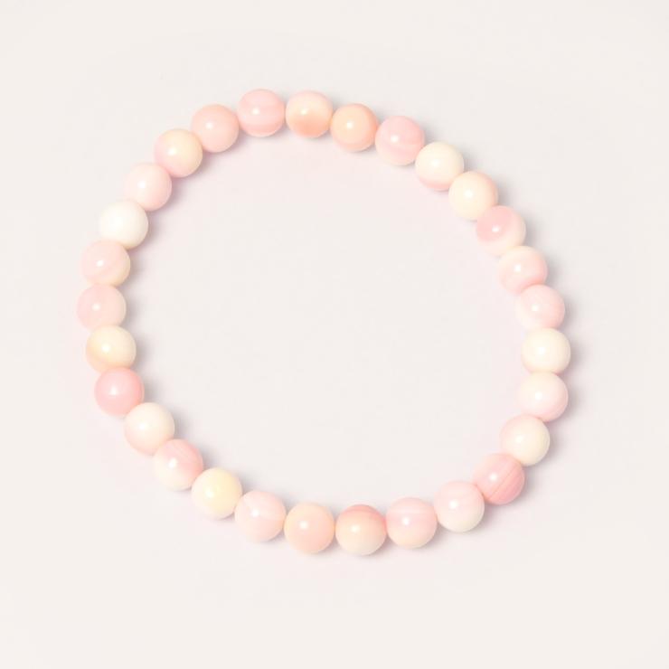 クイーンコンクシェル6mm シンプルブレスレット : パスクル - 通販