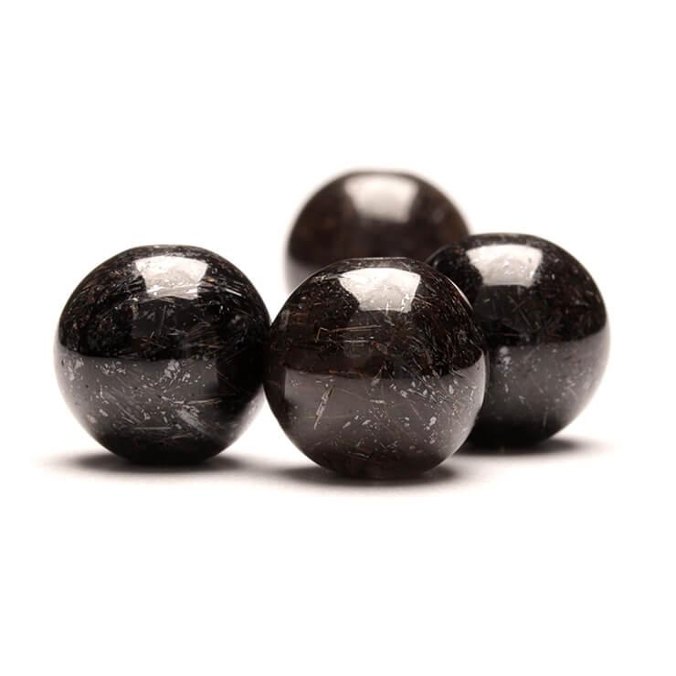 【粒売り/バラ売り】ブラックルチルクォーツ（ディープカラー） 8mm | 