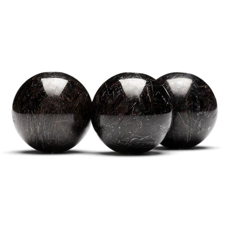 粒売り/バラ売り】ブラックルチルクォーツ（ディープカラー） 10mm