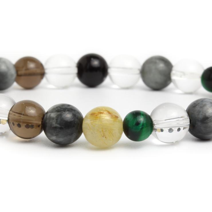 ルチルクォーツ・タイガーアイ デザインブレスレット |  | 01