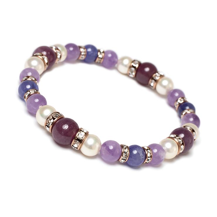 ルビー・ラベンダーアメジスト ブレスレット | 