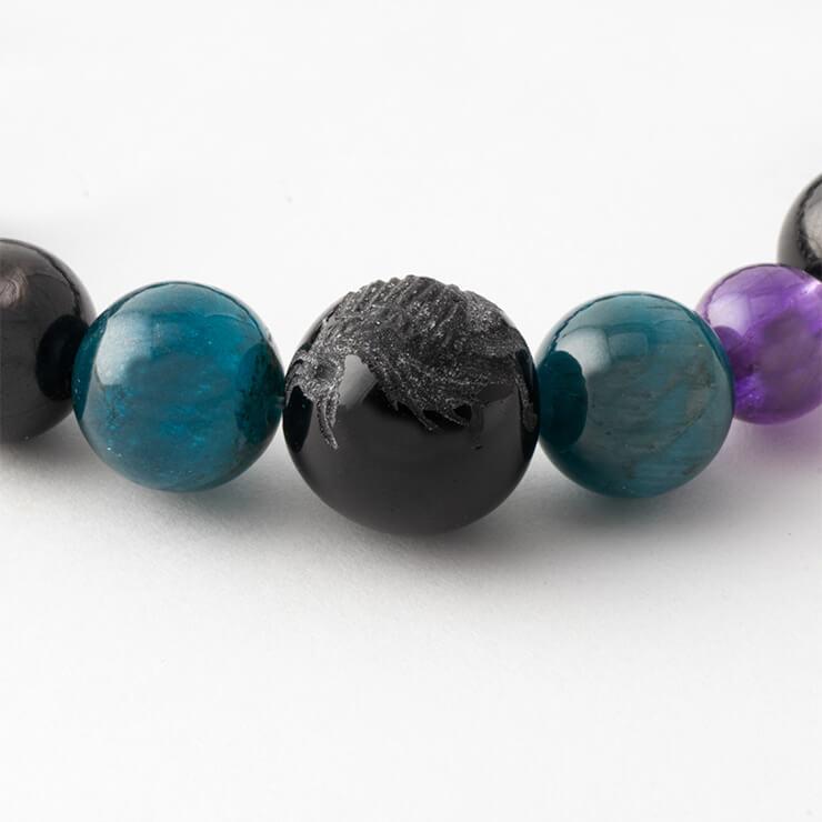 四神モリオン・アパタイト デザインブレスレット パワーストーン/天然石/ギフト |  | 01