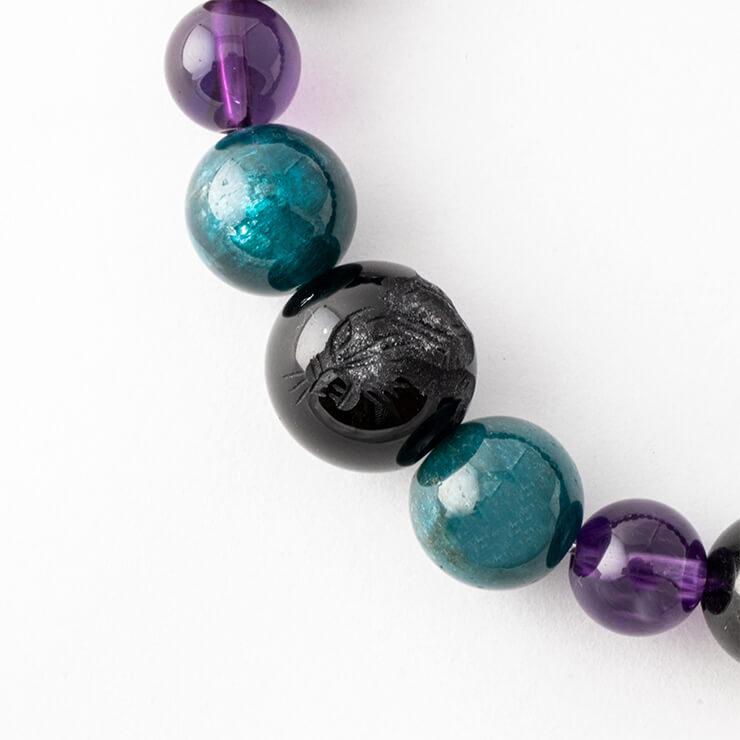 四神モリオン・アパタイト デザインブレスレット パワーストーン/天然石/ギフト |  | 03