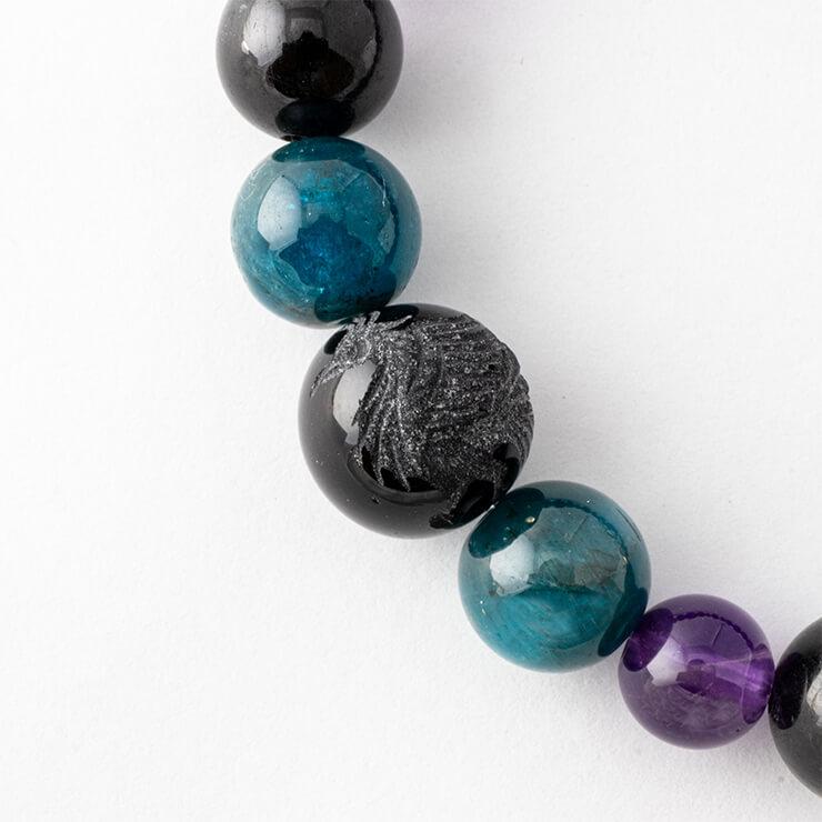 四神モリオン・アパタイト デザインブレスレット パワーストーン/天然石/ギフト |  | 04