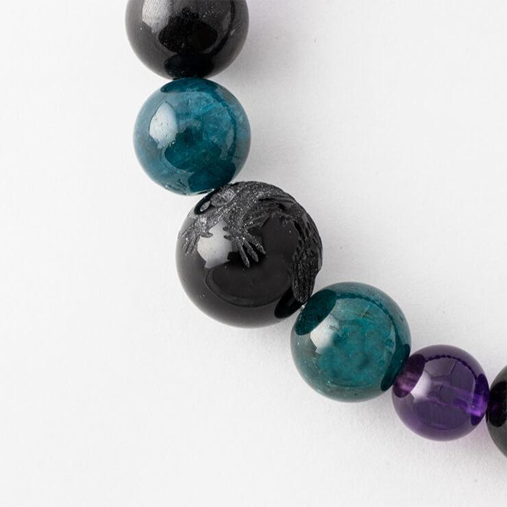 四神モリオン・アパタイト デザインブレスレット パワーストーン/天然石/ギフト |  | 05