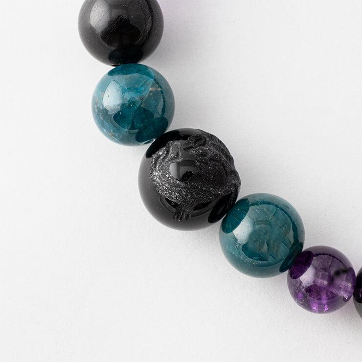 四神モリオン・アパタイト デザインブレスレット パワーストーン/天然石/ギフト |  | 06