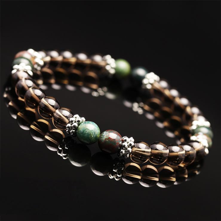 スモーキークォーツ6mm メンズブレスレット | 
