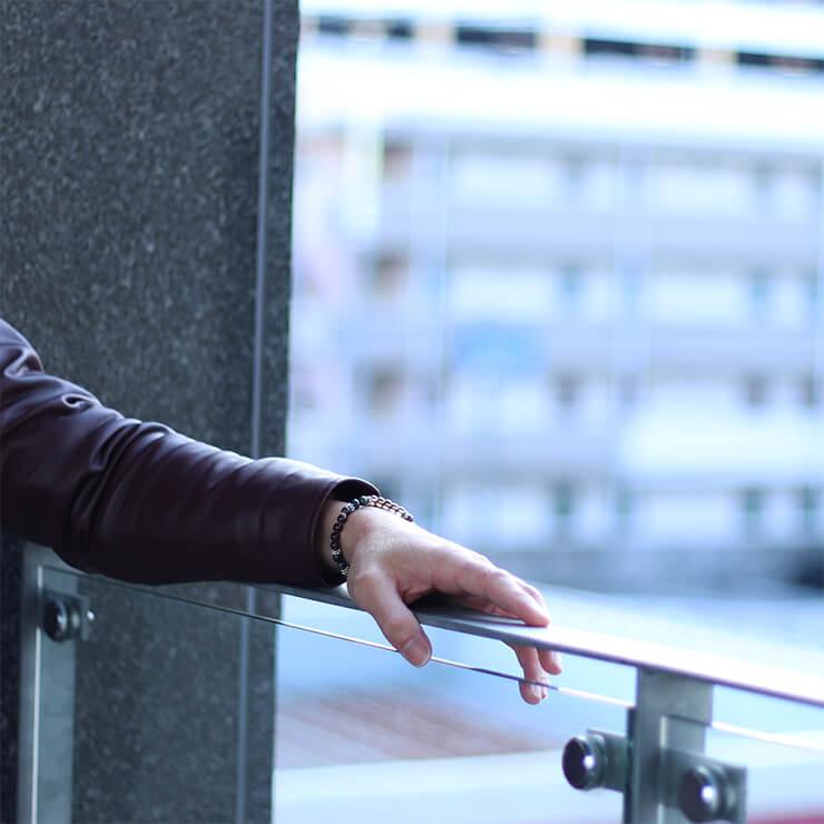 スモーキークォーツ6mm メンズブレスレット |  | 04