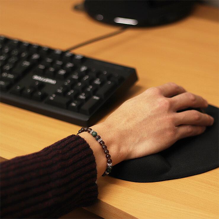 スモーキークォーツ6mm メンズブレスレット |  | 05