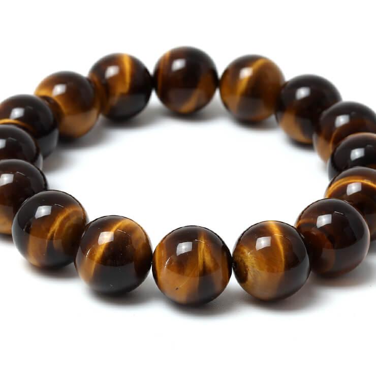 イエロータイガーアイ14mm シンプルブレスレット |  | 02