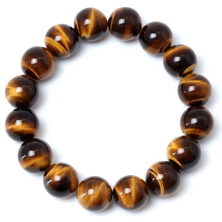 イエロータイガーアイ14mm シンプルブレスレット |  | 03