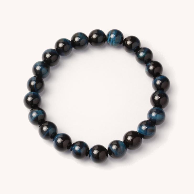 マリンブルータイガーアイ8mm シンプルブレスレット |  | 03