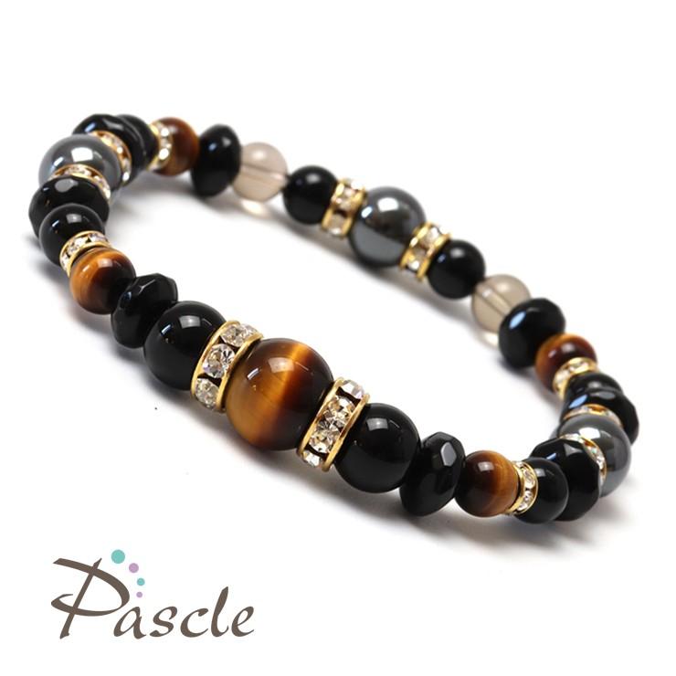 イエロータイガーアイ・ブラックオニキス デザインブレスレット |  | 01