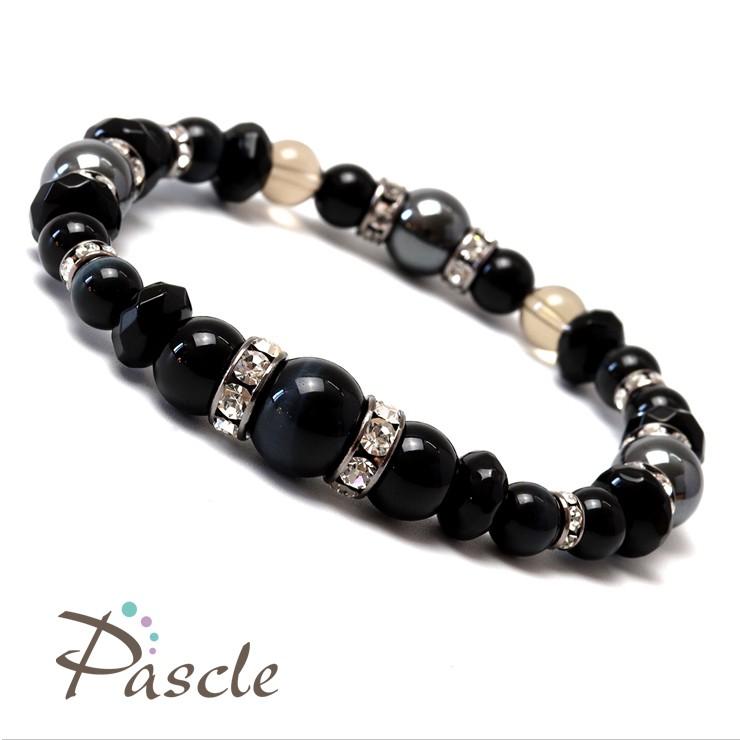 ブルータイガーアイ・ブラックオニキス デザインブレスレット |  | 01