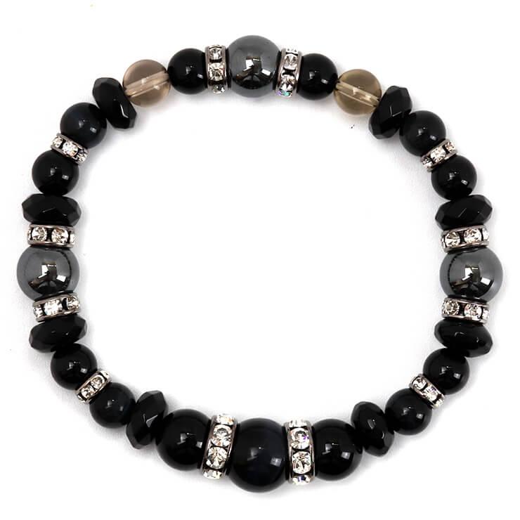 ブルータイガーアイ・ブラックオニキス デザインブレスレット |  | 03