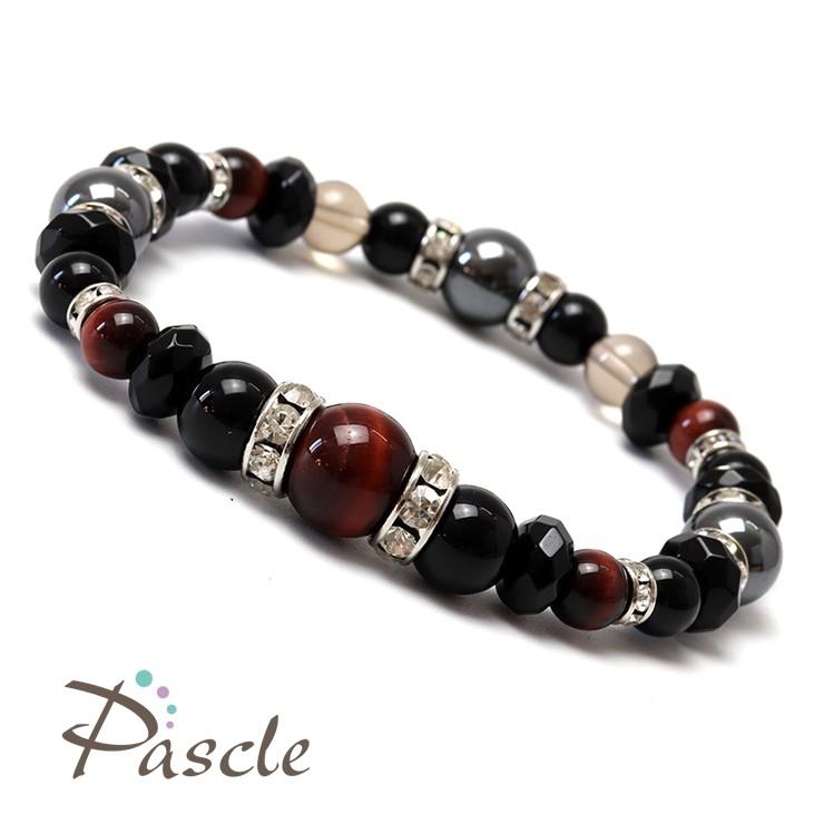 レッドタイガーアイ・ブラックオニキス デザインブレスレット |  | 01