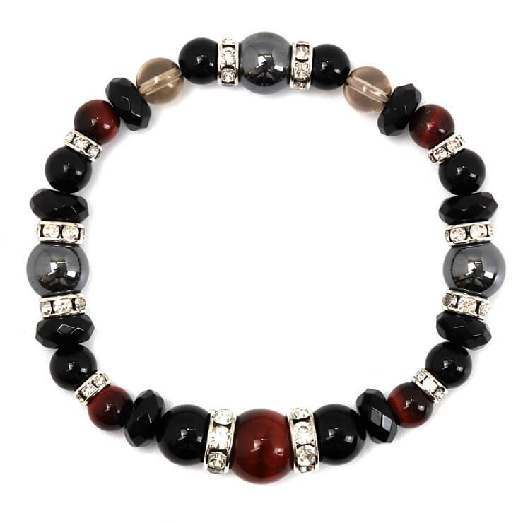 レッドタイガーアイ・ブラックオニキス デザインブレスレット |  | 03