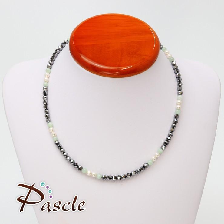 テラヘルツ・翡翠 4mmデザインネックレス |  | 01