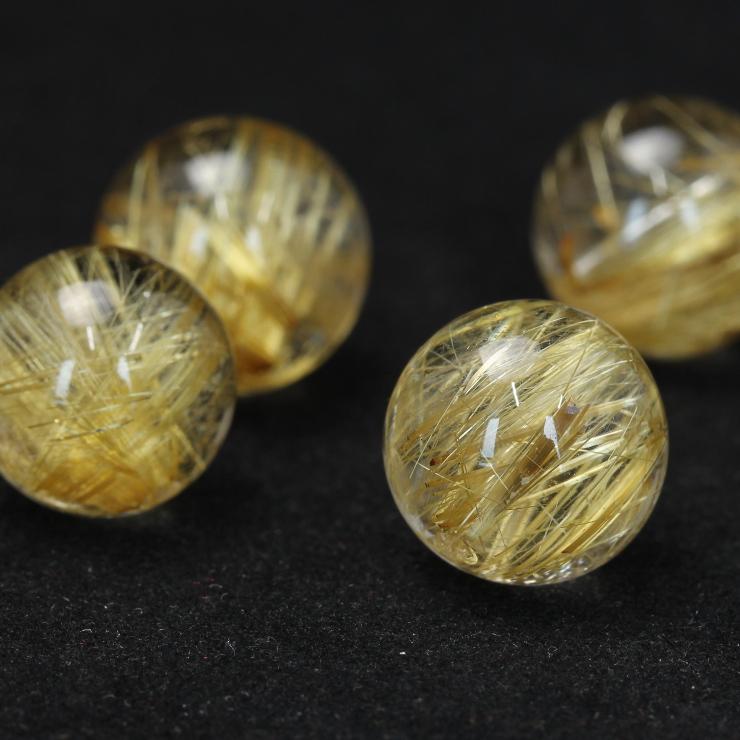 粒売り/バラ売り】タイチンルチルクォーツ 12mm : パスクル 粒売り/バラ売り】タイチンルチルクォーツ 12mm : パスクル