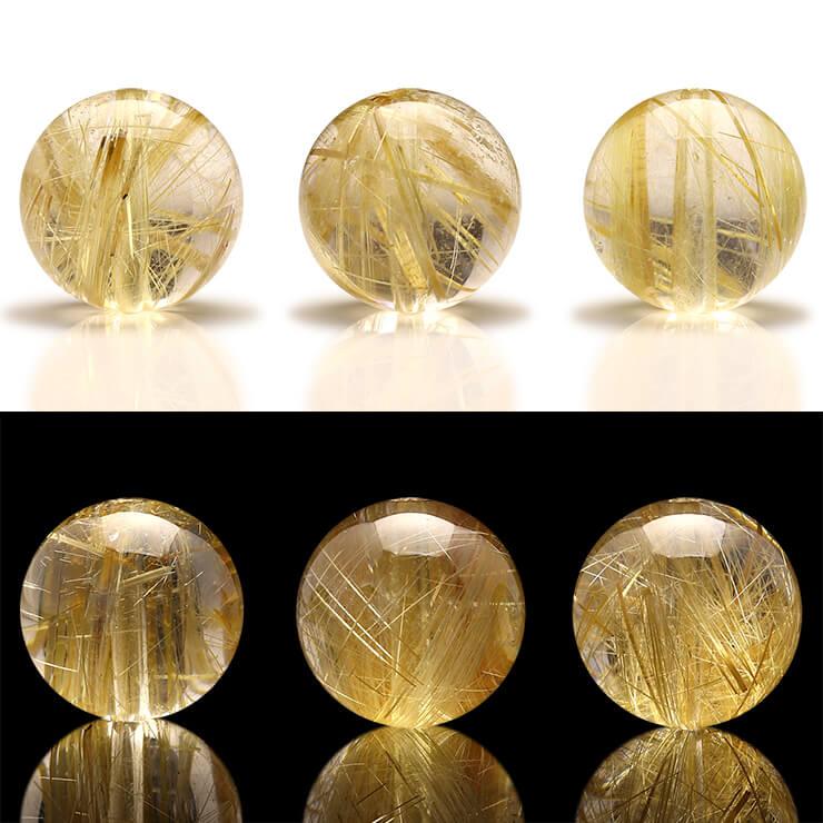 粒売り/バラ売り】タイチンルチルクォーツ 12mm : パスクル 粒売り/バラ売り】タイチンルチルクォーツ 12mm : パスクル