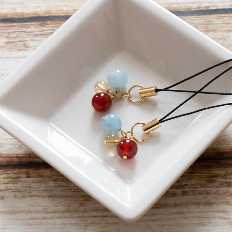 ハンドメイド ペアストラップ 天然石ペアストラップ「with bond」 : パスクル - 通販 - Yahoo