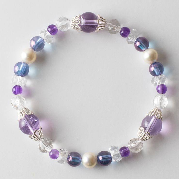 winQ】カラーブレスレット アメジスト（アメトリン） : パスクル