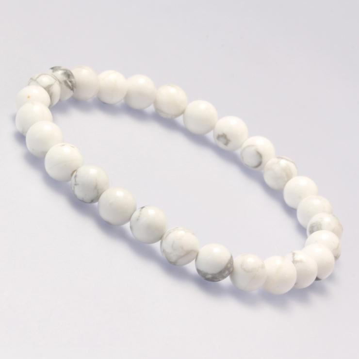 ハウライト（マグネサイト）6mm シンプルブレスレット | 