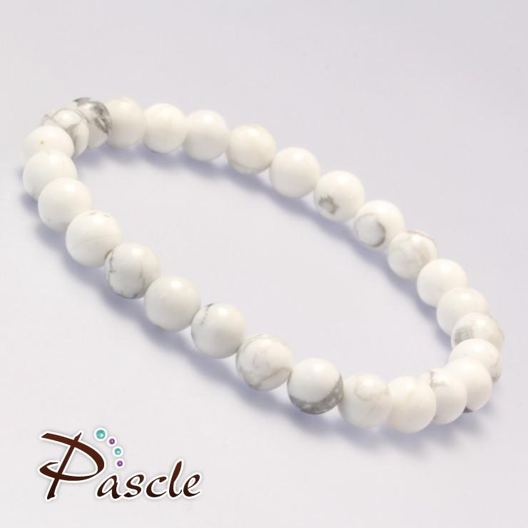 ハウライト（マグネサイト）6mm シンプルブレスレット |  | 01