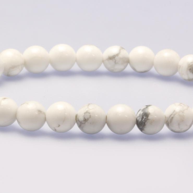 ハウライト（マグネサイト）6mm シンプルブレスレット |  | 02