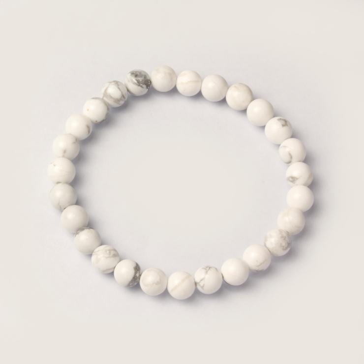 ハウライト（マグネサイト）6mm シンプルブレスレット |  | 03