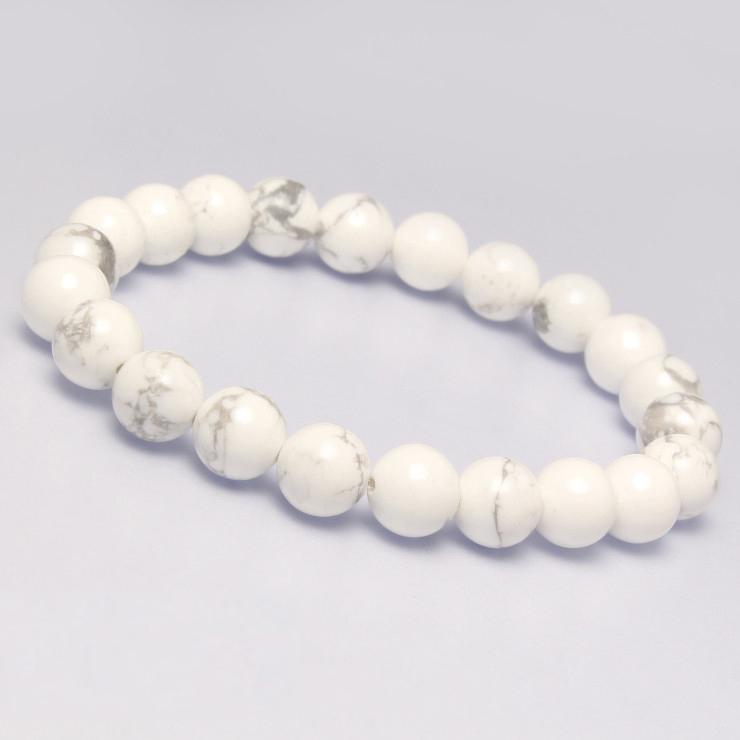 ハウライト（マグネサイト）8mm シンプルブレスレット | 