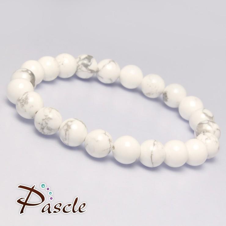 ハウライト（マグネサイト）8mm シンプルブレスレット |  | 01