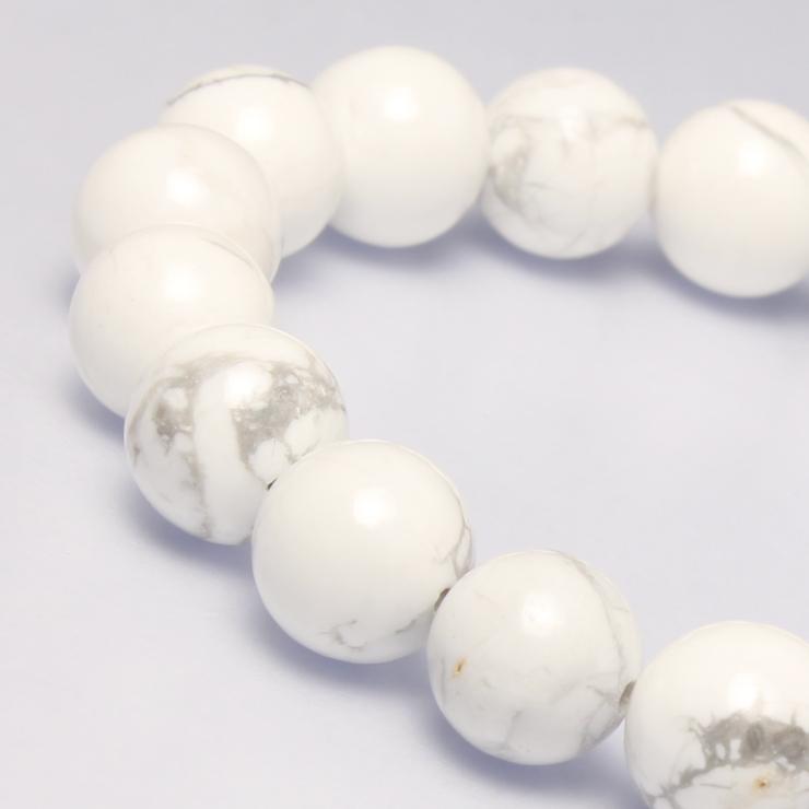 ハウライト（マグネサイト）10mm シンプルブレスレット |  | 02