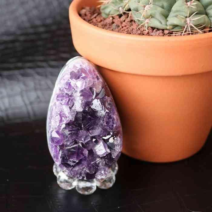 アメジスト ドーム 卵型 クラスター ウルグアイ産 原石 天然石 置物